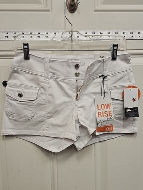 YMI White High Waist Women's Utility Shorts
